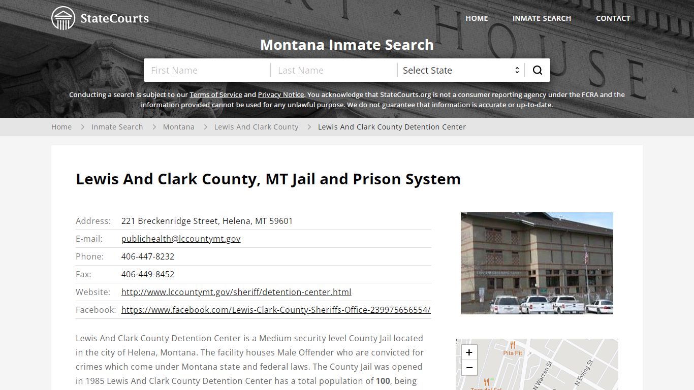 Lewis And Clark County Detention Center Inmate Records Search, Montana ...